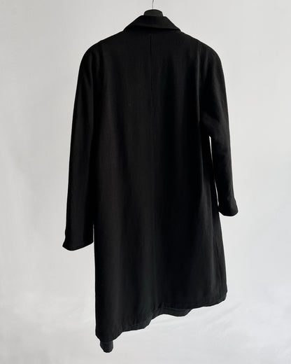 90s Italian Black Trench Coat