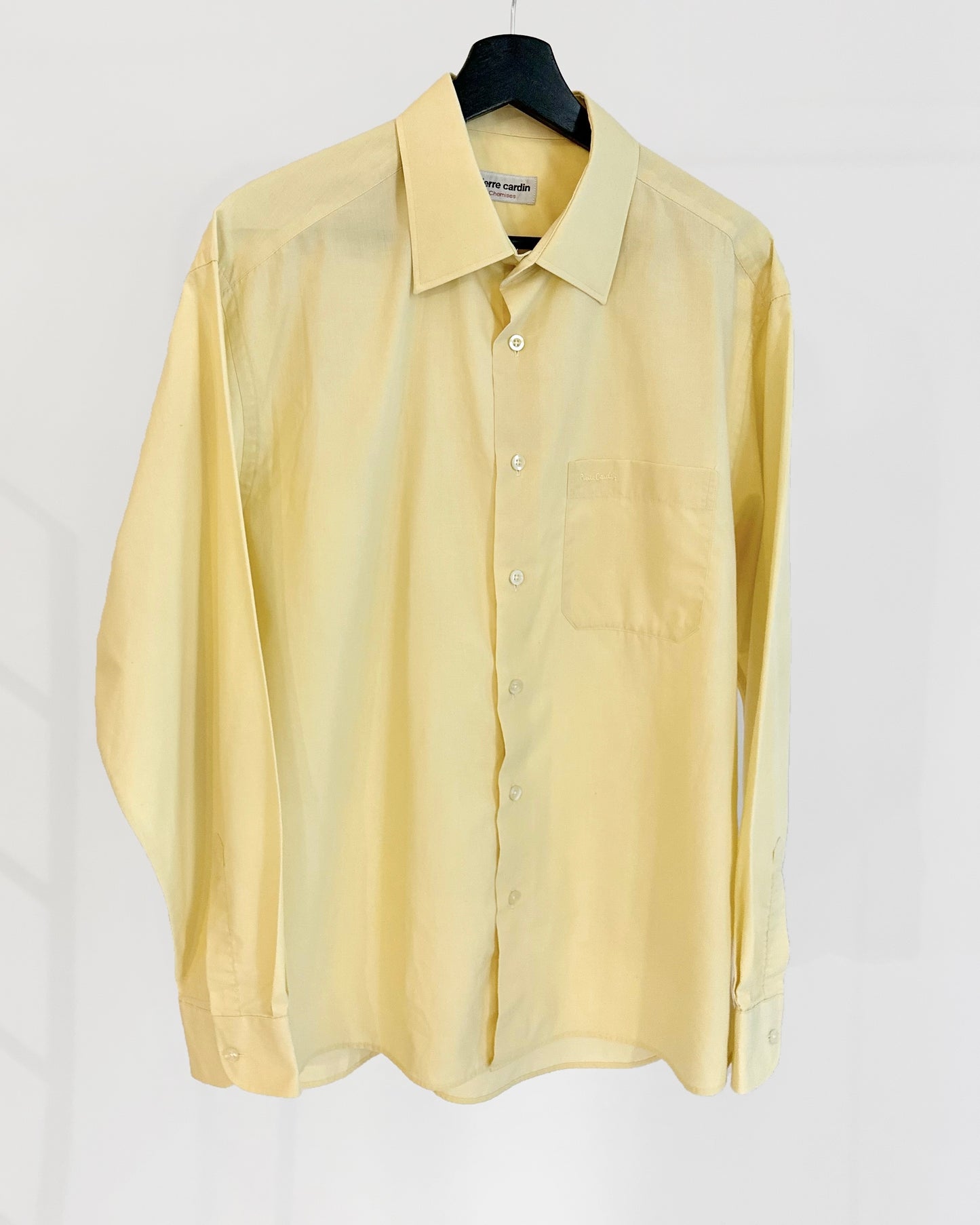 90s Pierre Cardin Butter Yellow Shirt