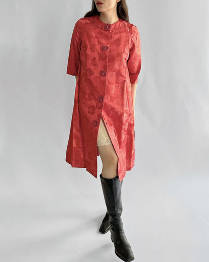 1960s Royal Lynne Silk Brocade Dress Coat