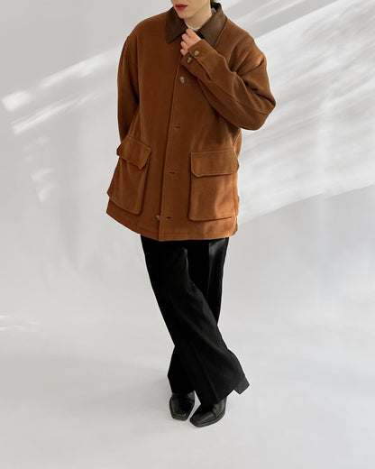 80s Brown Wool Field Jacket