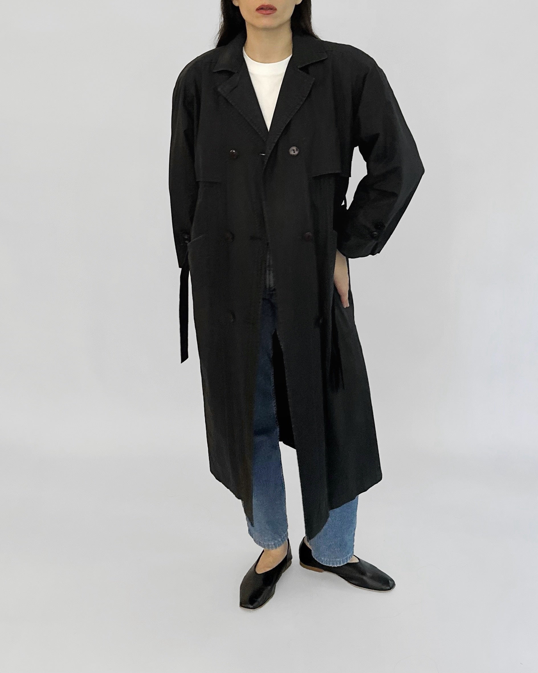 ジャケット・アウター KEISUKEYOSHIDA belted trench coat black keisuke yoshida 20aw belted trench coat