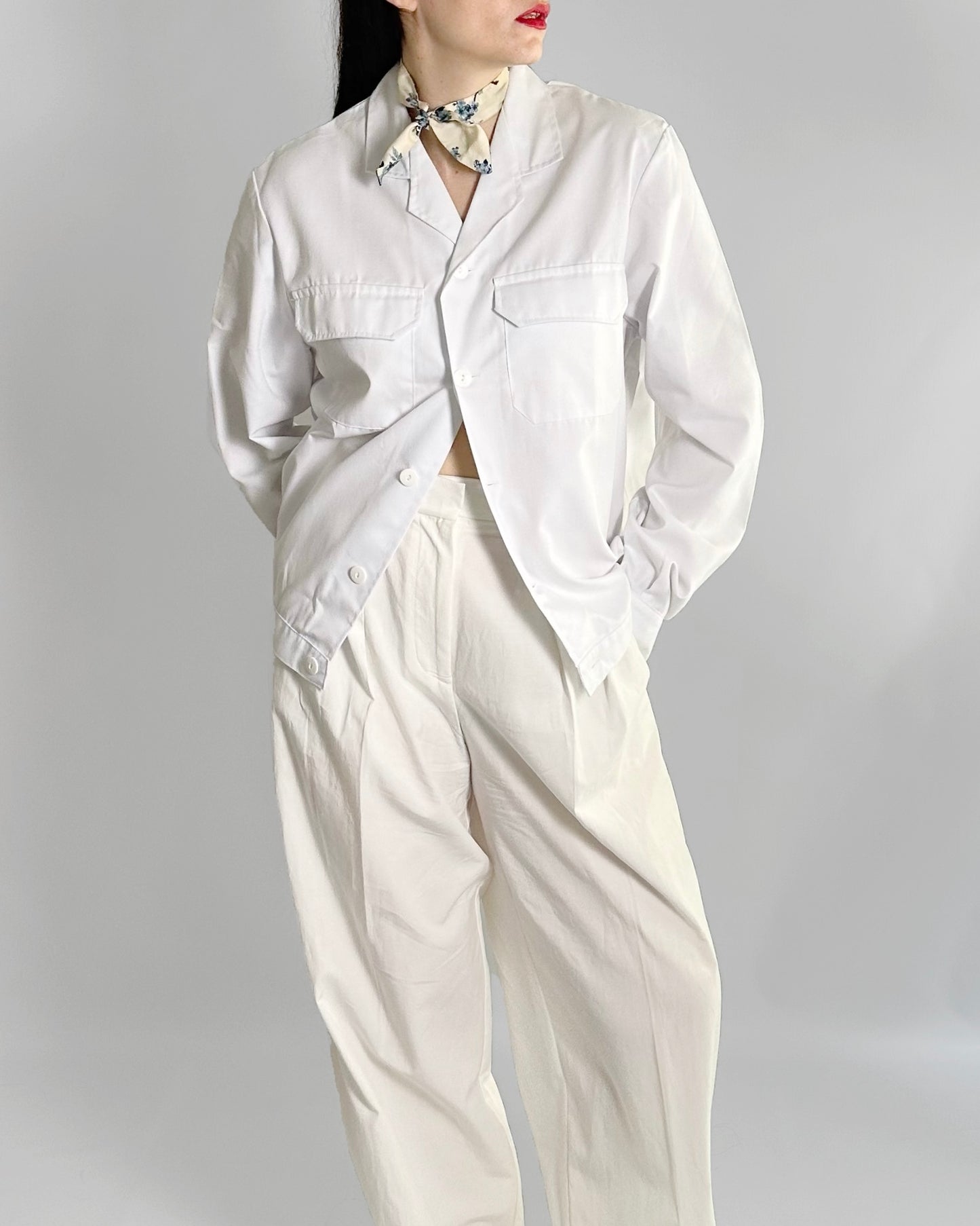 80s White Workwear Jacket