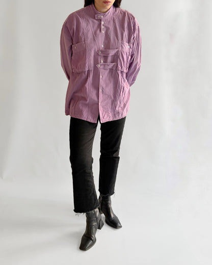 Vintage 1980s Dusty Mauve Cotton Utility Shirt