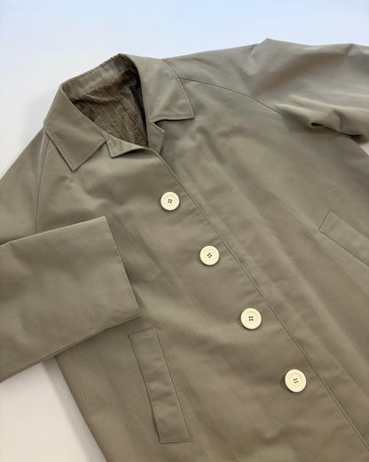 Vintage 1970s Beige Minimal Trench Coat