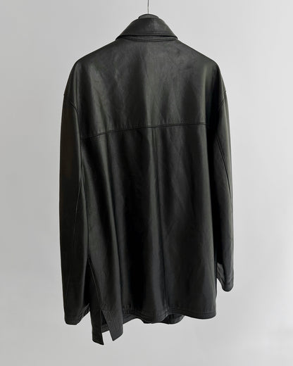 90s Black Nappa Leather Jacket