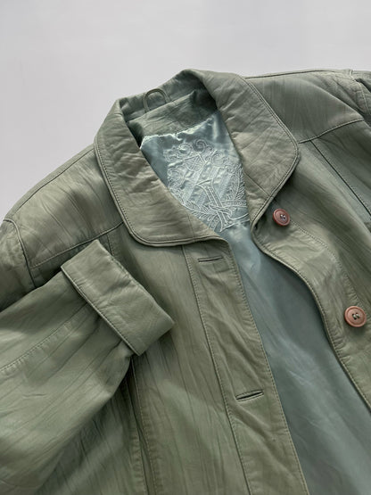 80s Green Leather Jacket