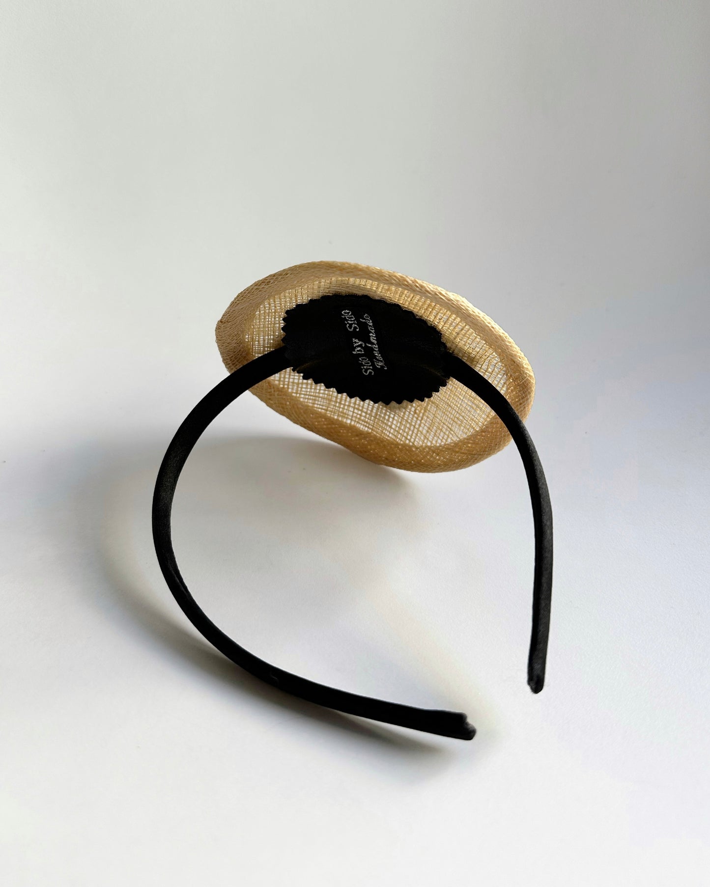 Vintage Cream Fascinator Headband With Beads and Rhinestones