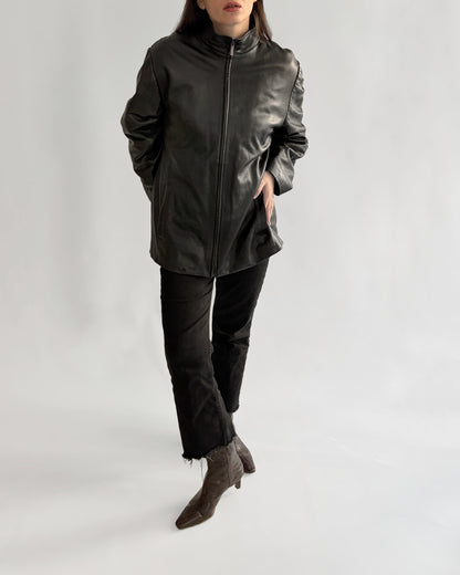 Vintage Pierre Cardin Black Leather Jacket