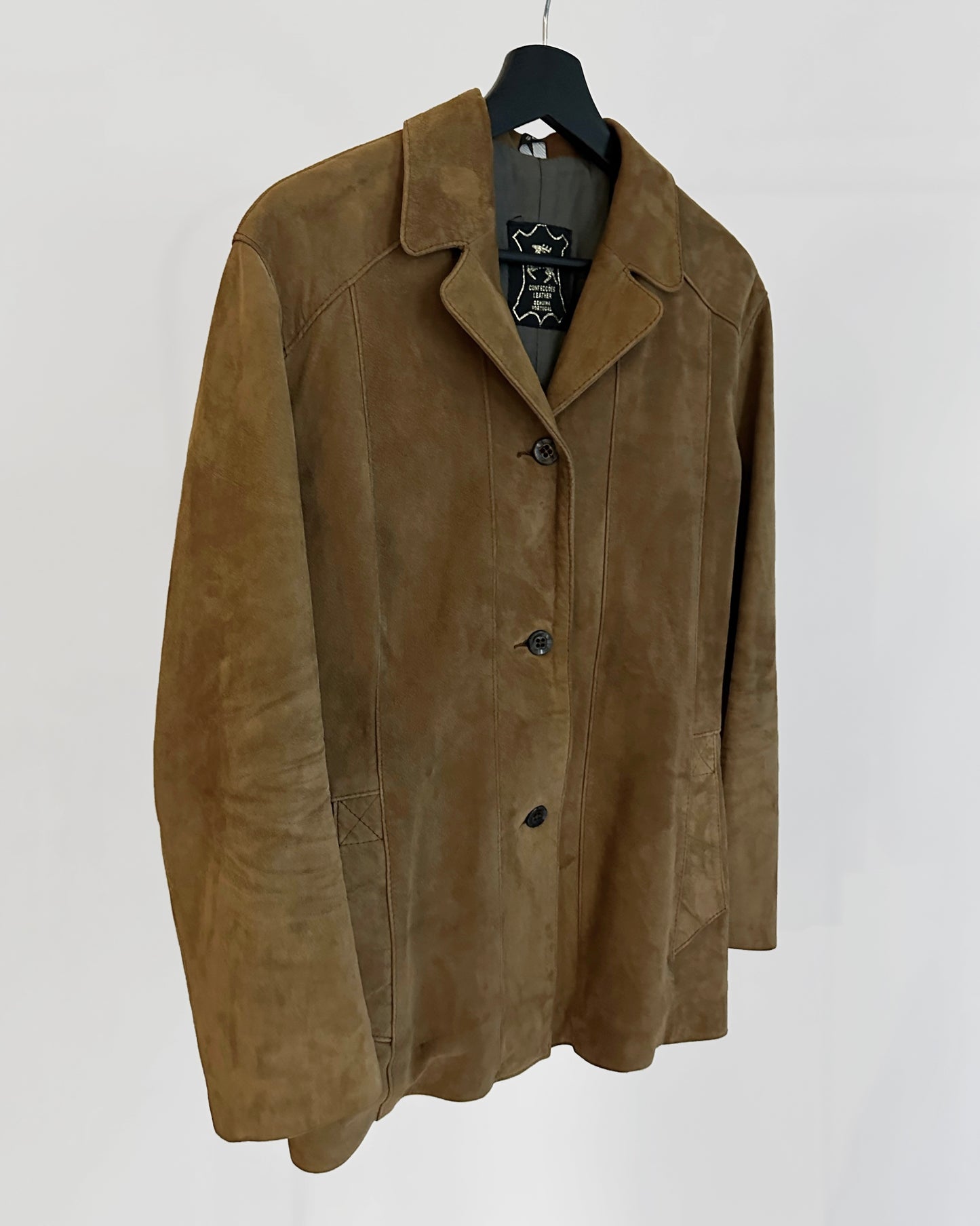 90s Brown Suede Jacket – Made in Portugal