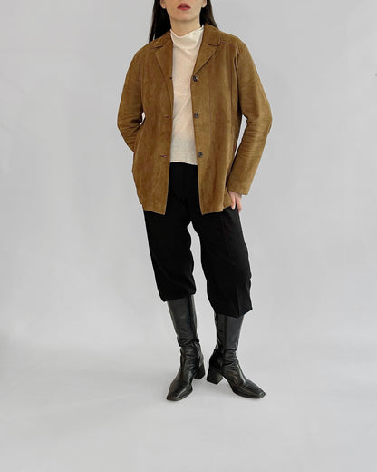 90s Brown Suede Jacket – Made in Portugal