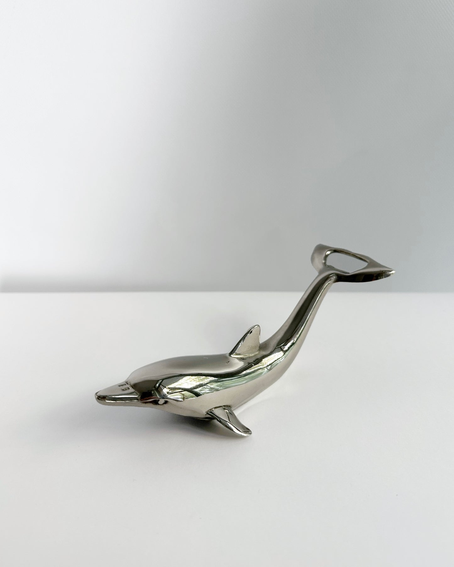 Vintage 1980s Silver-Plated Dolphin Bottle Opener