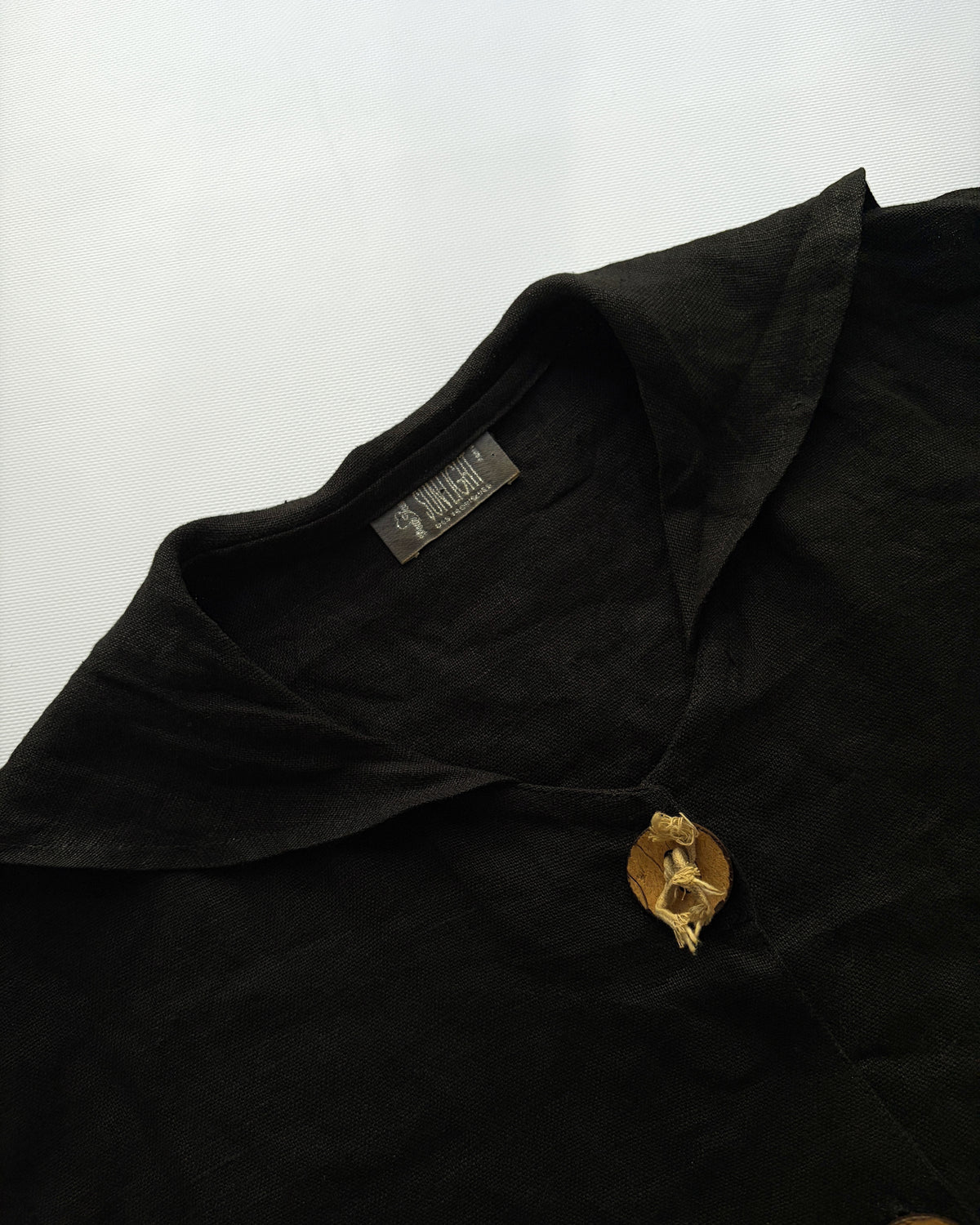 Vintage French Linen Sailor Collar Jacket