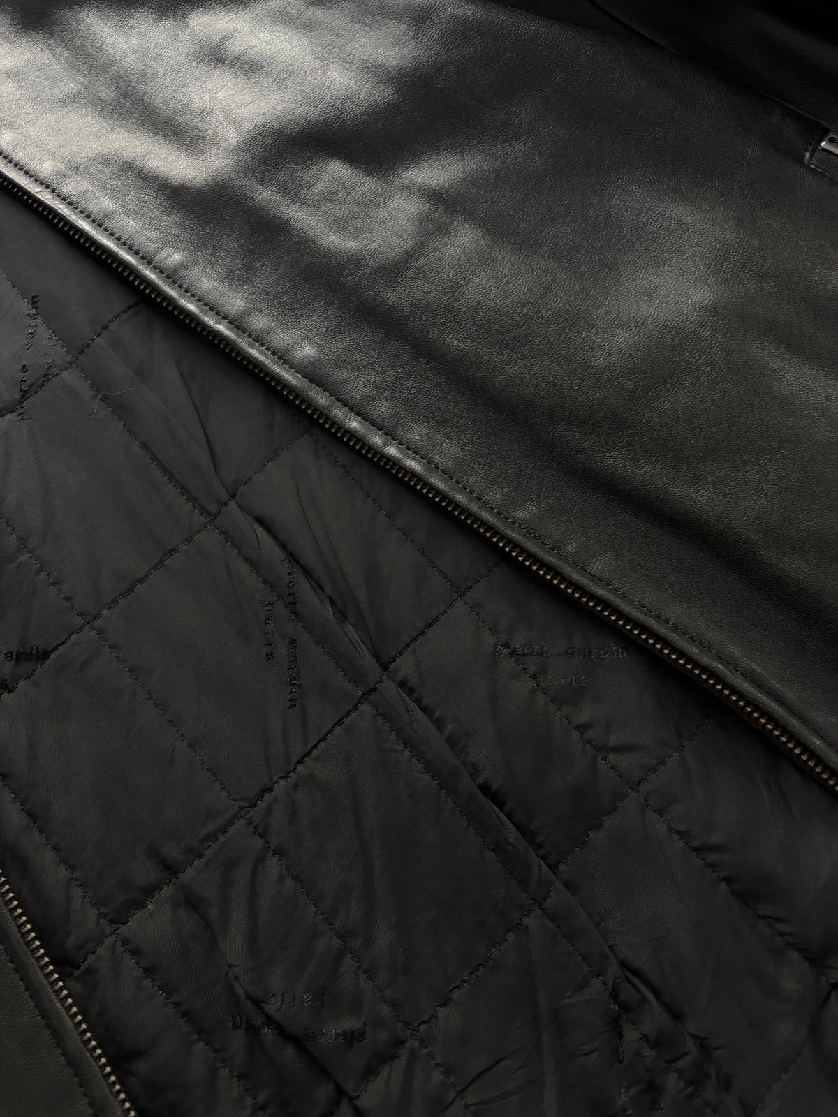 Vintage Pierre Cardin Black Leather Jacket