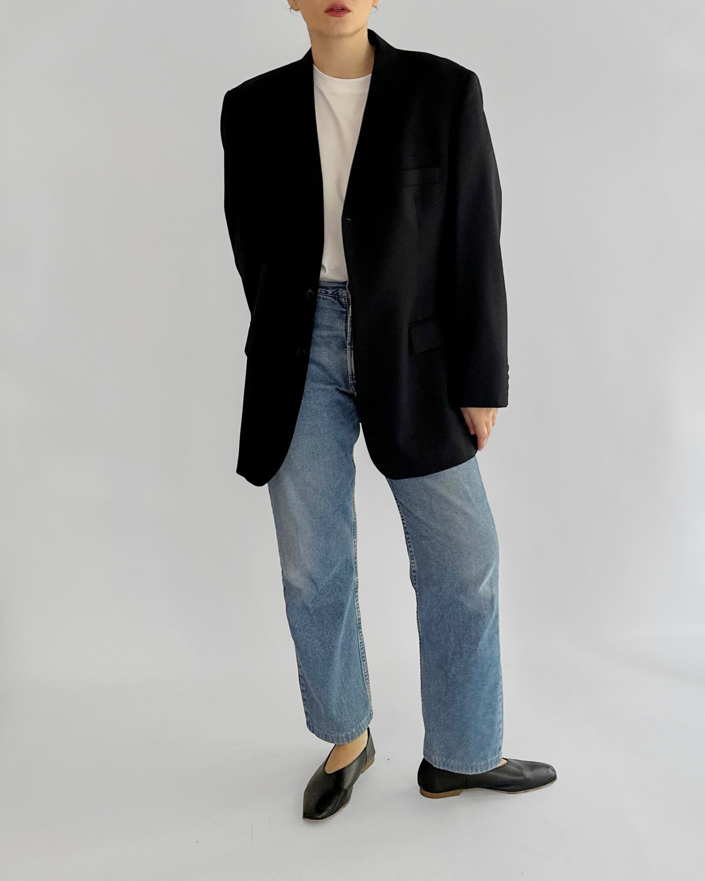 80s Pierre Cardin Navy Wool Blazer