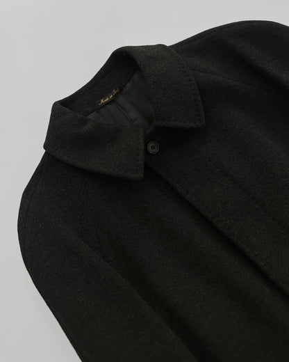 90s Gianfranco Ferré Charcoal Wool and Cashmere Coat