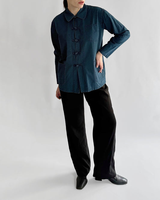 Rare 1950s Shanghai Indigo Work Shirt Jacket