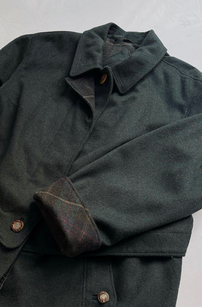 80s Green Wool-Alpaca Loden Coat