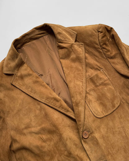 2000s Camel Goatskin Suede Blazer