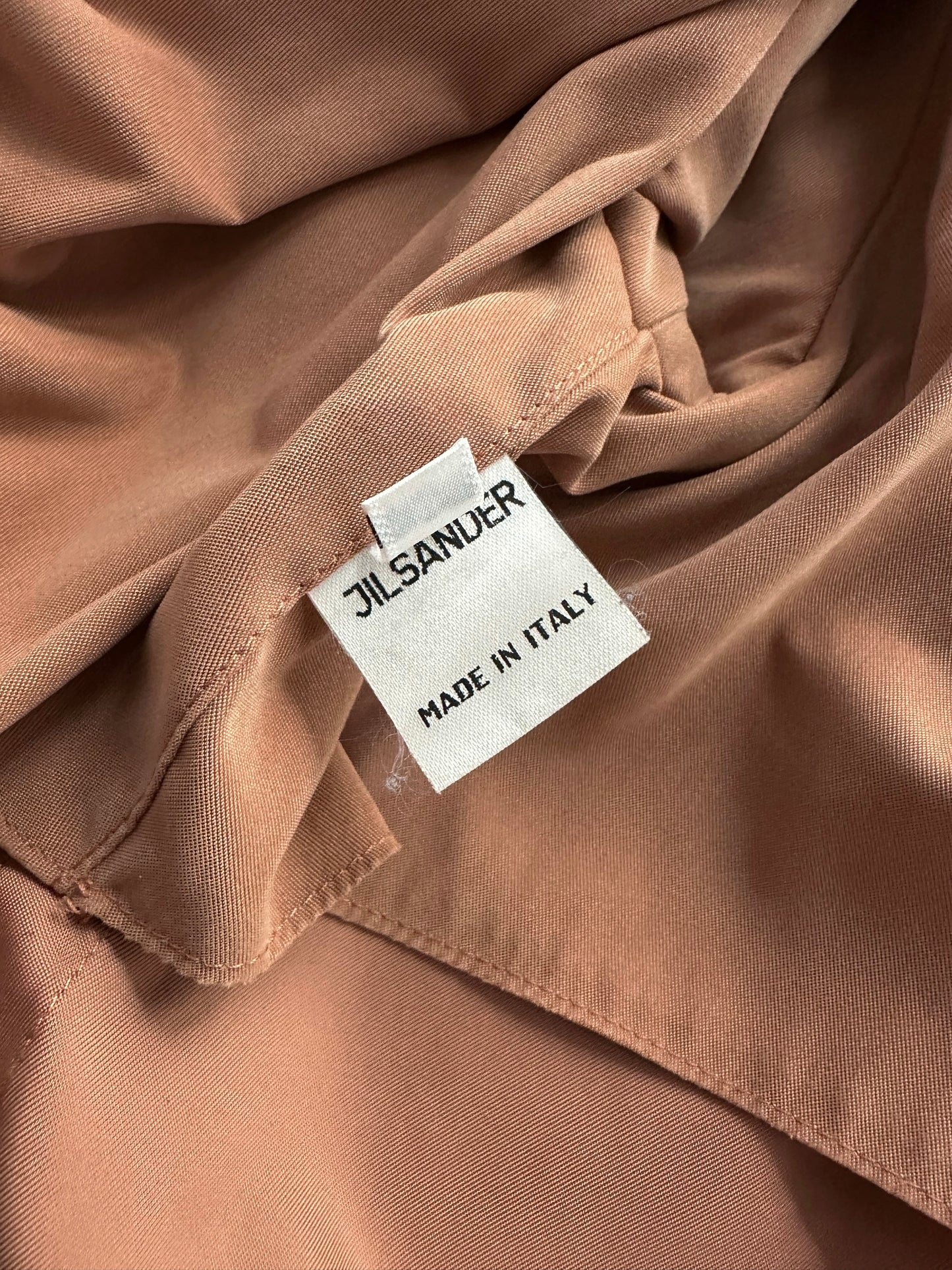 90s Jil Sander Minimalist Peach Trench Coat
