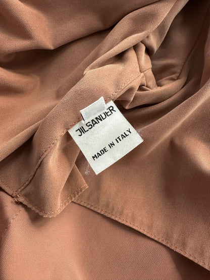 90s Jil Sander Minimalist Peach Trench Coat