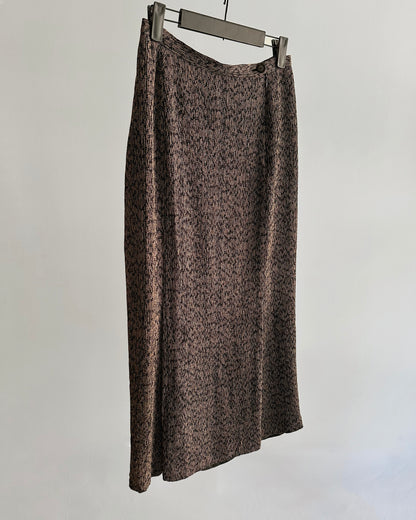 90s Viscose Abstract Midi Skirt