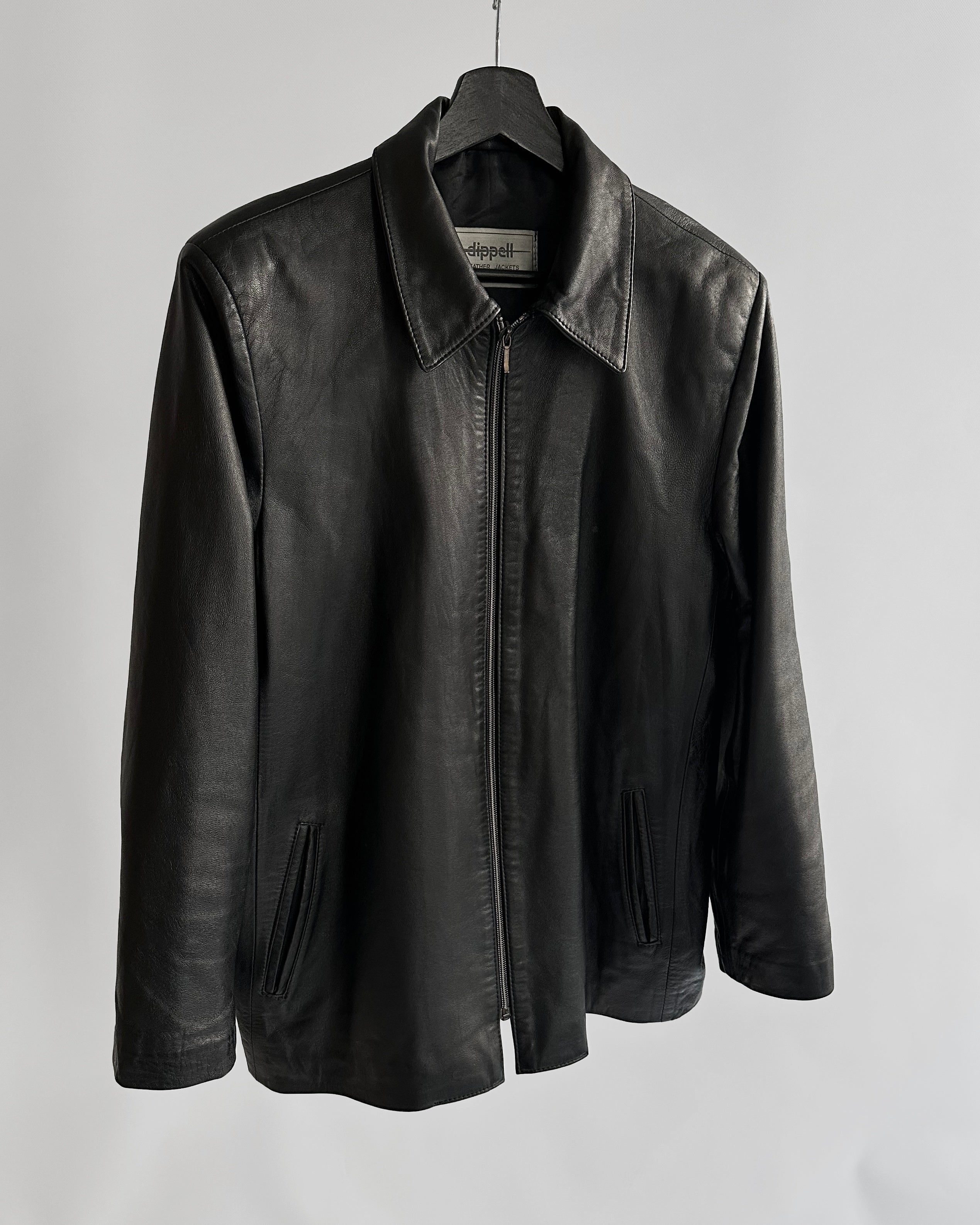 90s Black Zip-Up Leather Jacket – Alba Vintage Studio