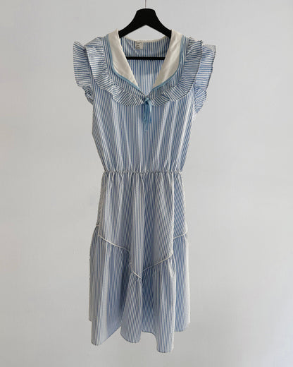 80s French Sailor Collar Dress