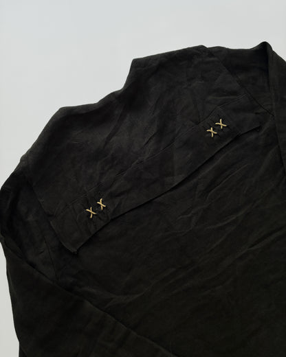 Vintage French Linen Sailor Collar Jacket