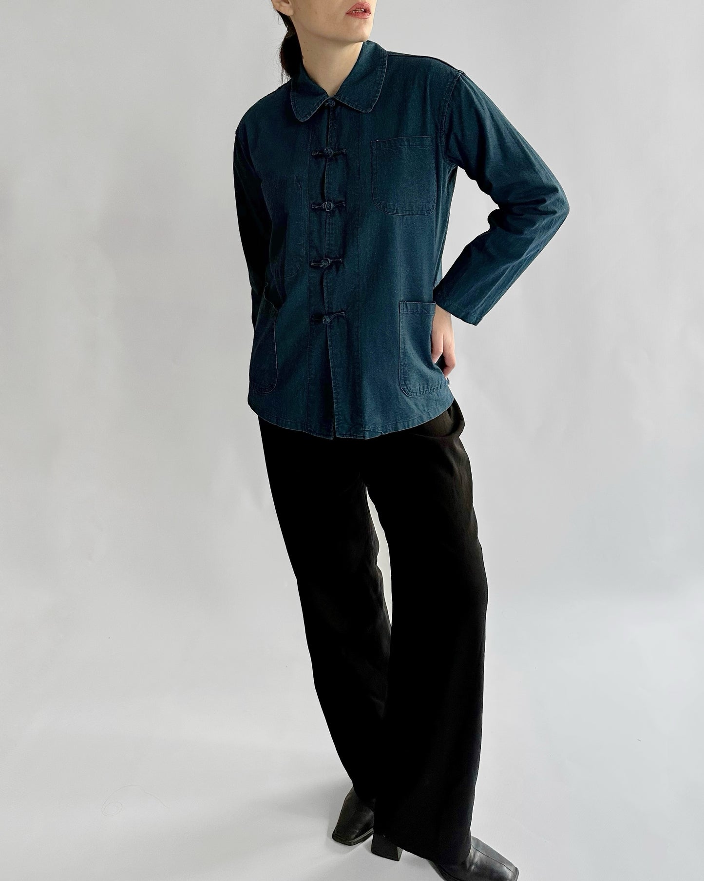 Rare 1950s Shanghai Indigo Work Shirt Jacket