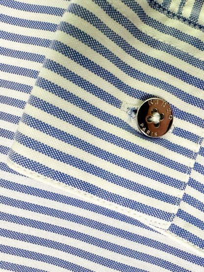 Kenzo Blue Striped Embroidered Shirt