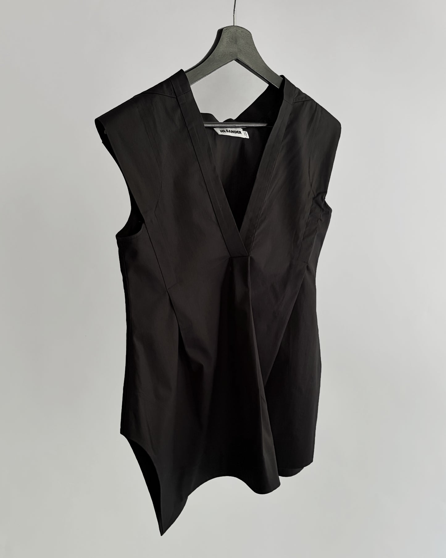 Jil Sander SS2013 Sculptural Black Cotton Top – Runway Piece
