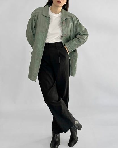 80s Green Leather Jacket