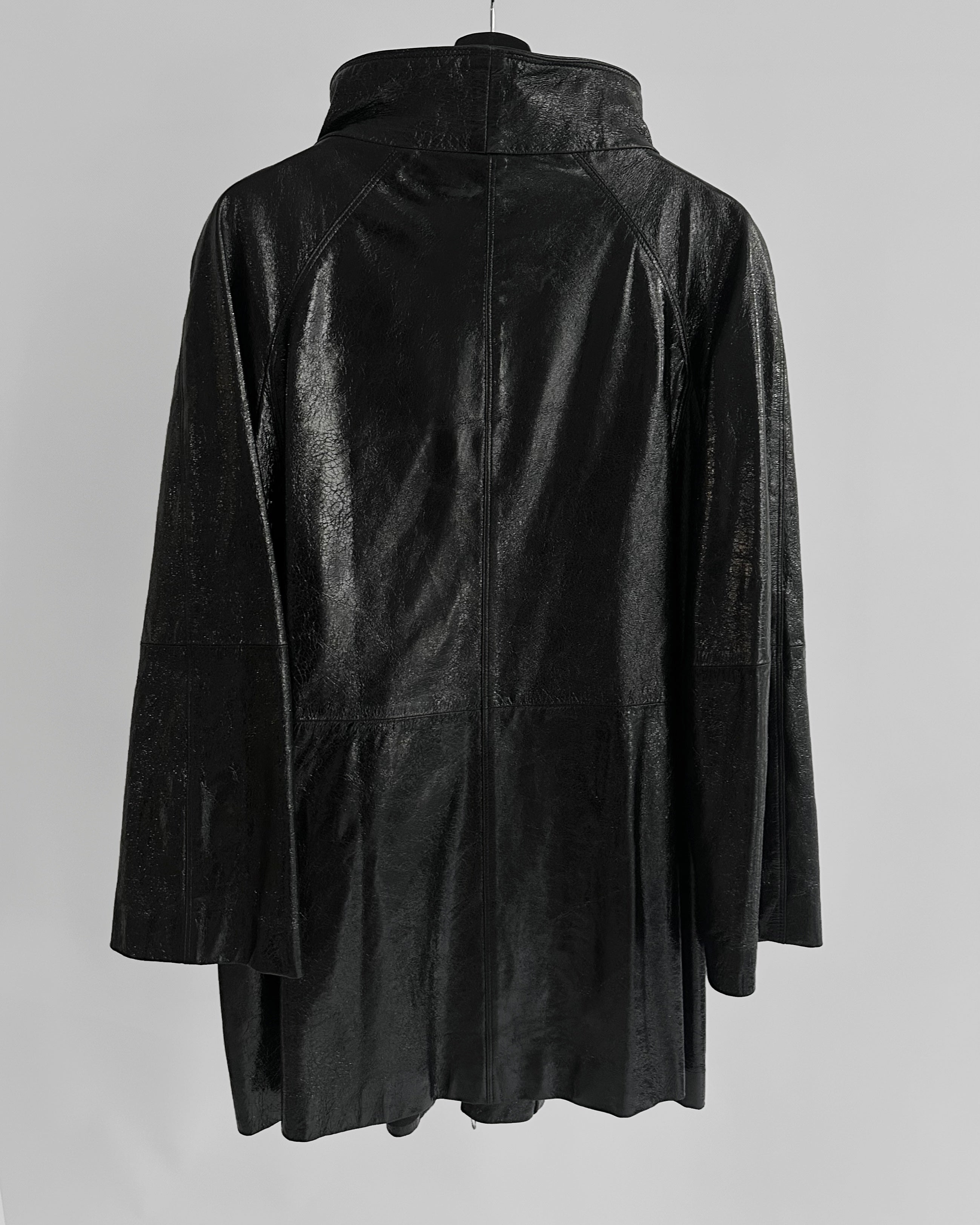 80s Gianfranco Ferré Black Patent Leather Coat – Alba Vintage Studio