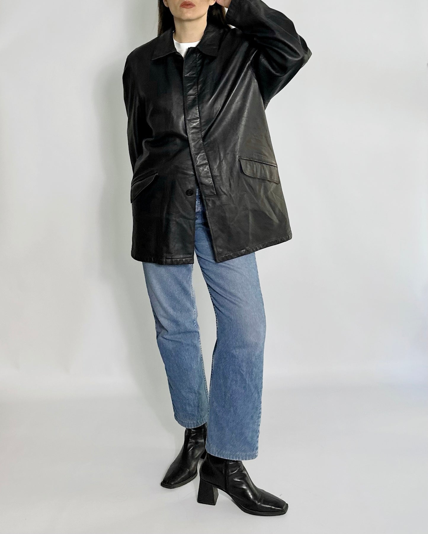 Vintage 2000s Black Leather Jacket