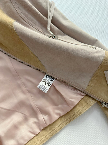 Y2K Western Lace-Up Suede Leather Jacket