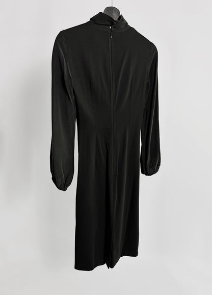 90s Sportmax by Max Mara Wool Silk Black Dress