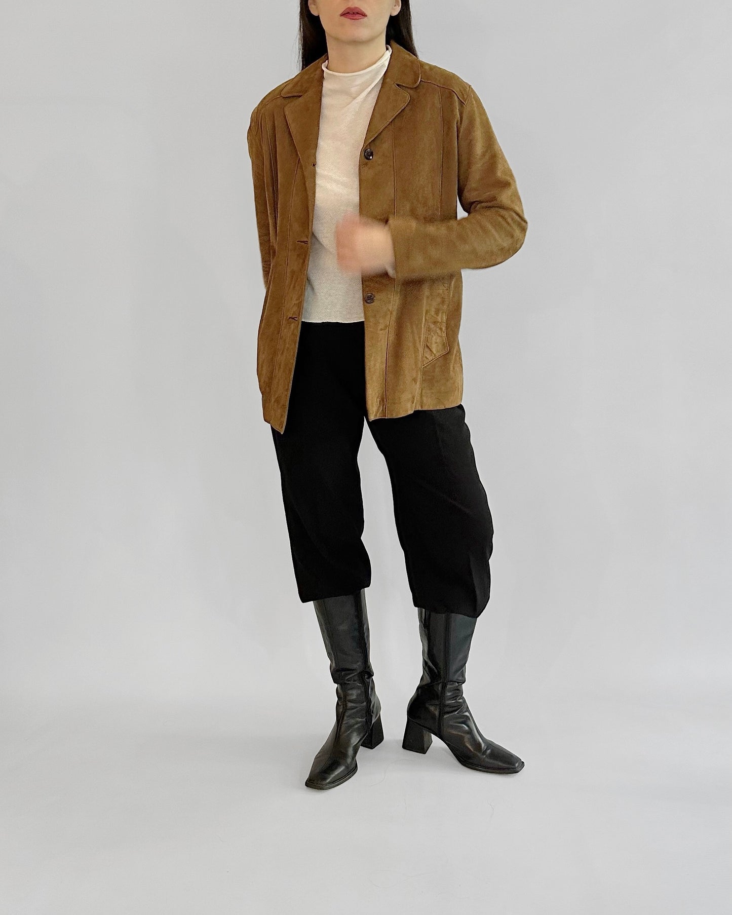 90s Brown Suede Jacket – Made in Portugal