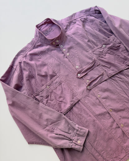 Vintage 1980s Dusty Mauve Cotton Utility Shirt