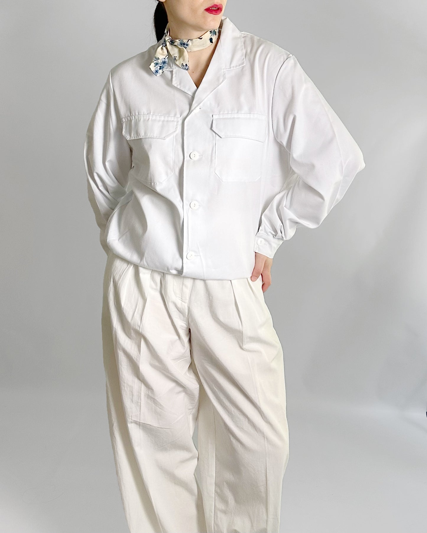 80s White Workwear Jacket