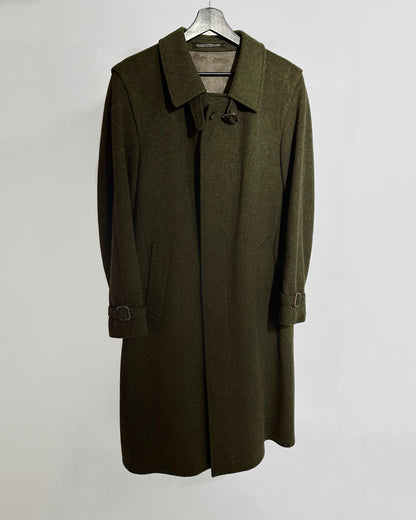 80s Steinbock Green Loden Wool Coat