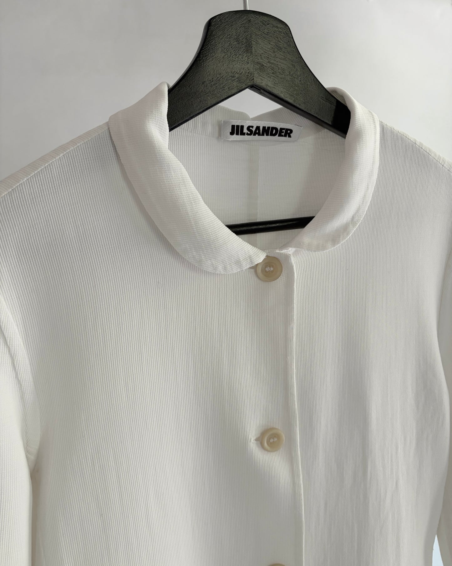 Jil Sander 2000s White Cotton Coat Dress
