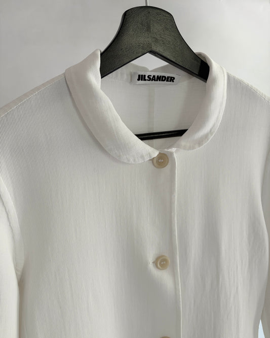 Jil Sander 2000s White Cotton Coat Dress