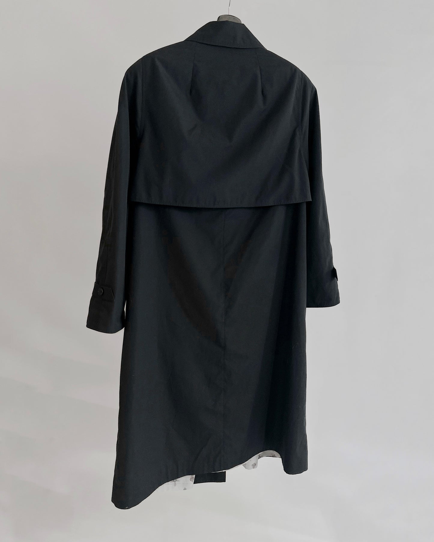 80s Dark Navy Trench Coat