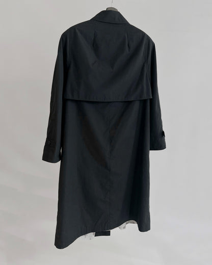 80s Dark Navy Trench Coat
