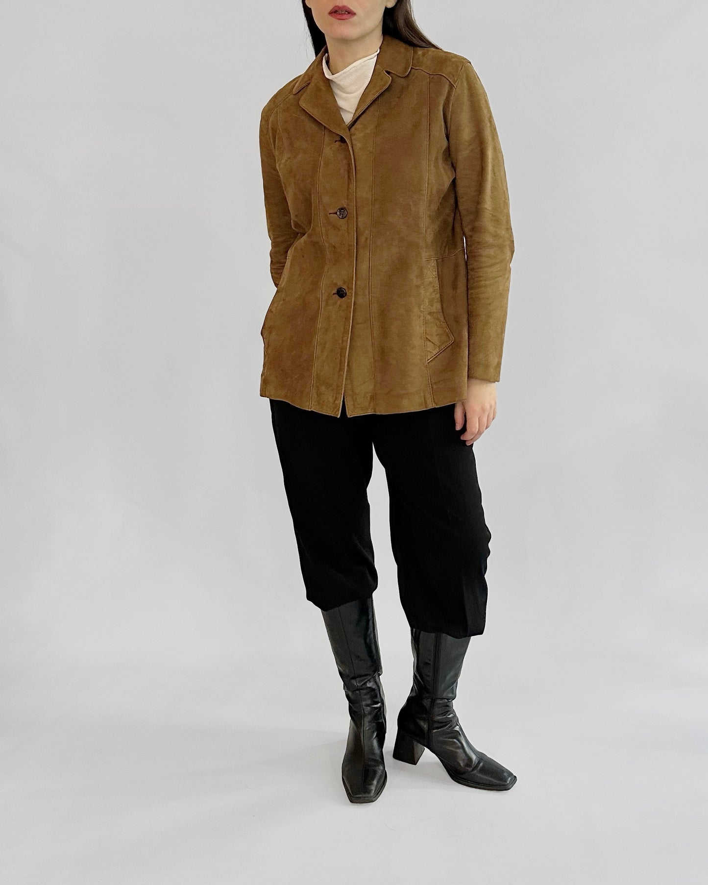 90s Brown Suede Jacket – Made in Portugal