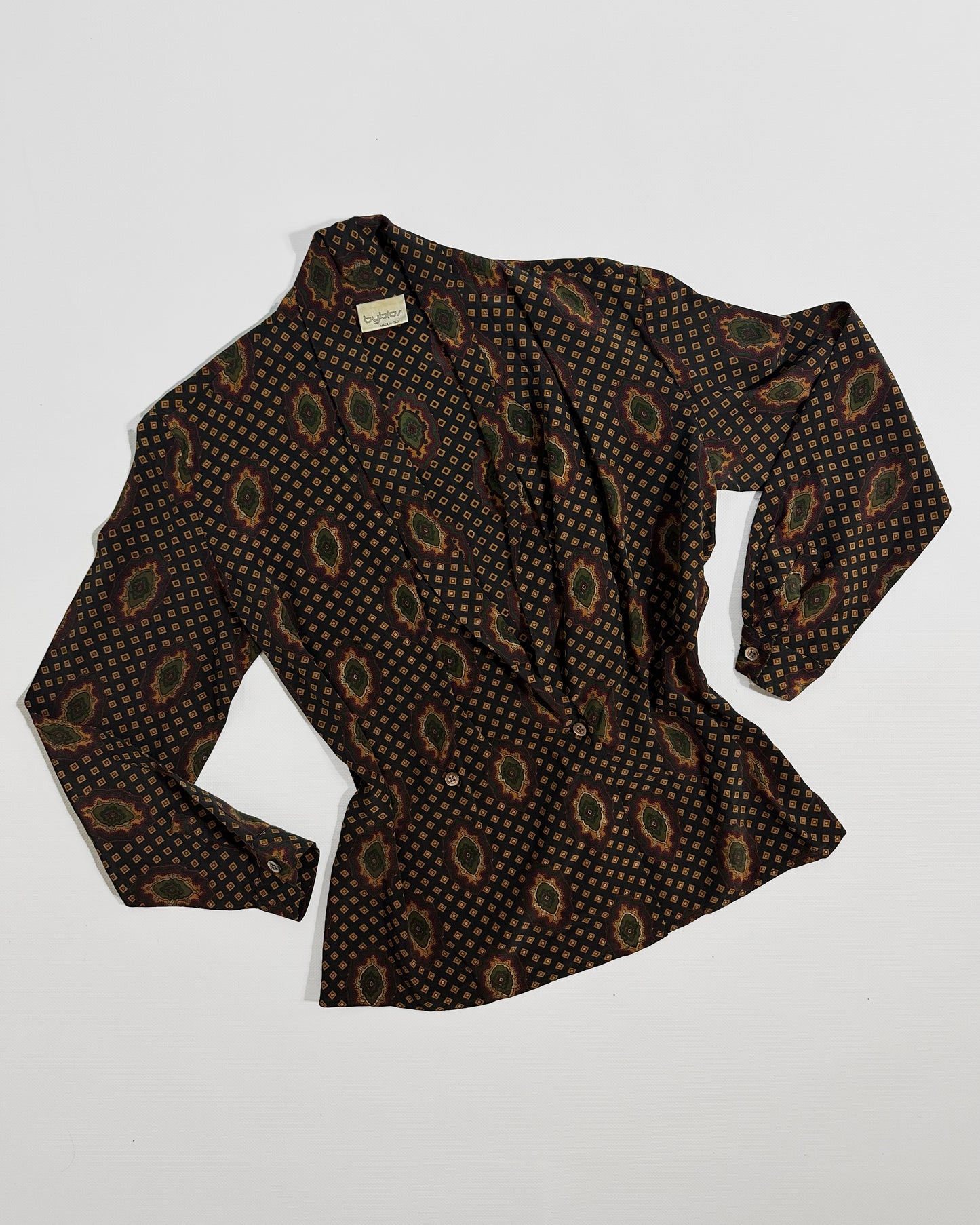 90s Byblos Silk Paisley Blouse