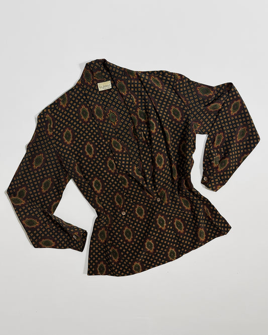 90s Byblos Silk Paisley Blouse