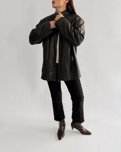 Vintage Pierre Cardin Black Leather Jacket