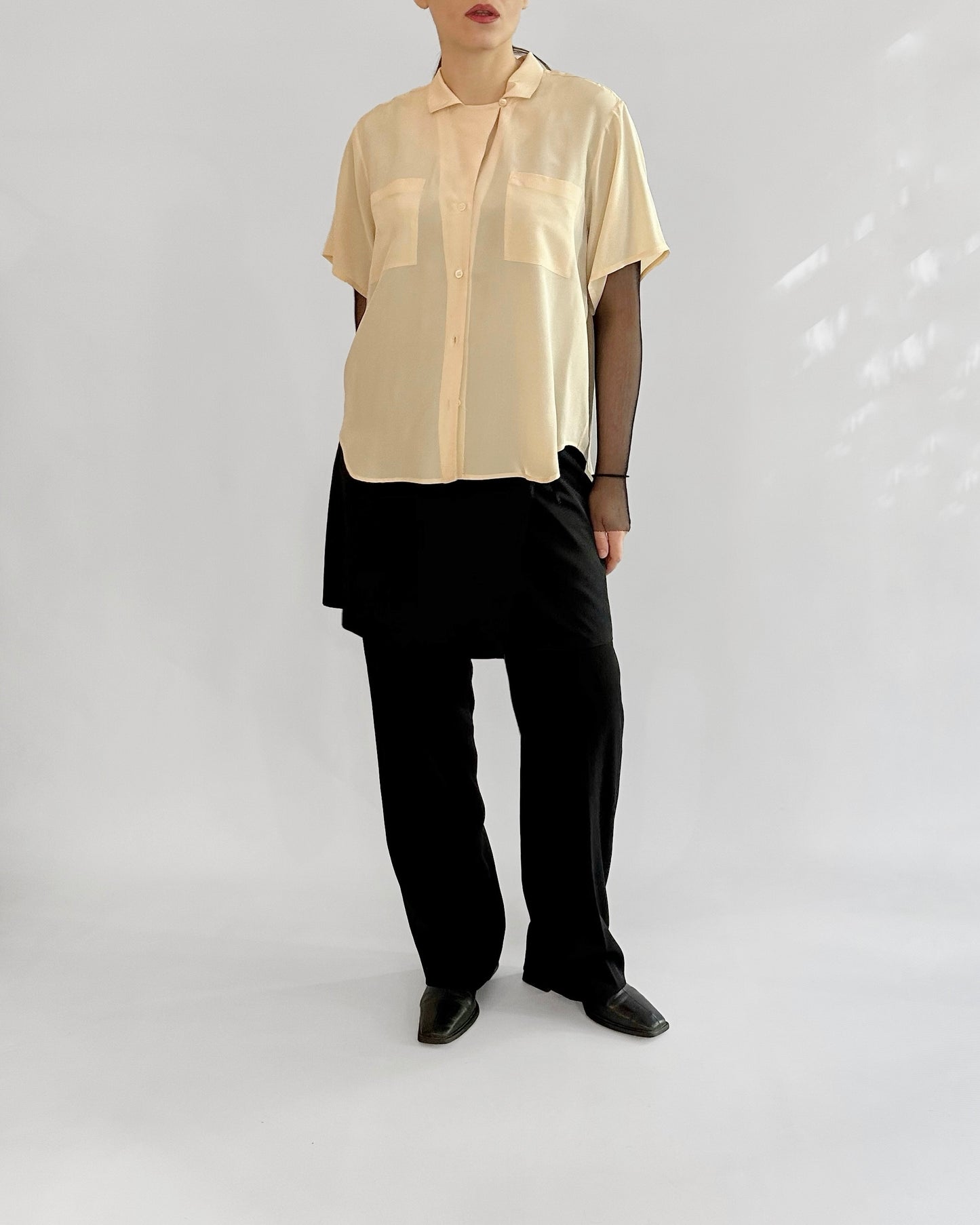 90s Pure Silk Short Sleeve Shirt