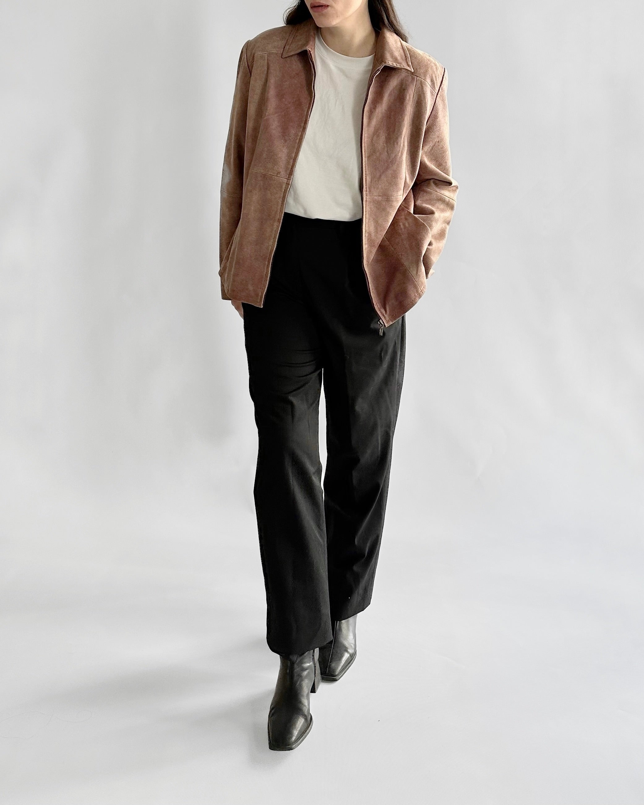 2000s Dusty Pink Washed Nappa Leather Jacket – Alba Vintage Studio